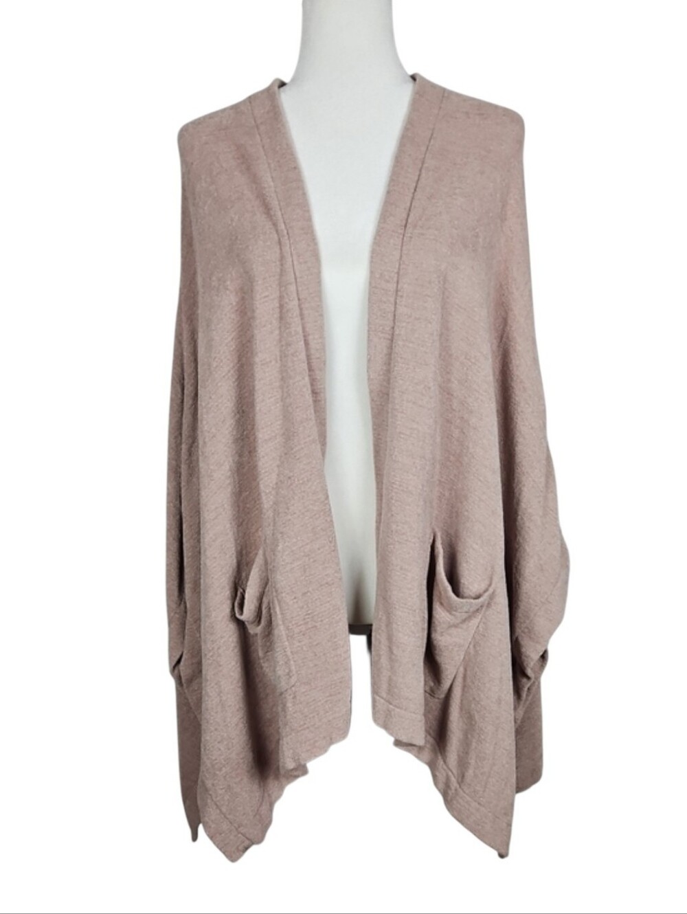 Barefoot Dreams CozyChic Ultra Lite Blanket Wrap Cardigan Pink Beige Neutral